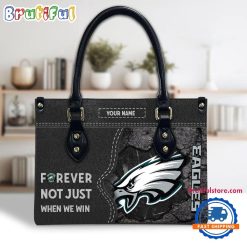 NFL Philadelphia Eagles Custom Name Gift For Fans Leather Hand Bag