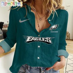 NFL Philadelphia Eagles Custom Name New Edition Casual Shirt for Women
