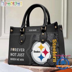 NFL Pittsburgh Steelers Custom Name Gift For Fans Leather Hand Bag