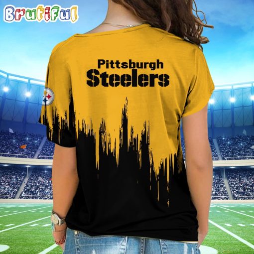 NFL Pittsburgh Steelers Custom Name Limited Edition One Shoulder T-Shirt