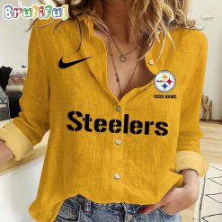 NFL Pittsburgh Steelers Custom Name New Edition Casual Shirt for Women
