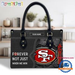 NFL San Francisco 49ers Custom Name Gift For Fans Leather Hand Bag