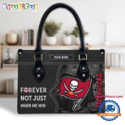 NFL Tampa Bay Buccaneers Custom Name Gift For Fans Leather Hand Bag