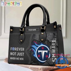 NFL Tennessee Titans Custom Name Gift For Fans Leather Hand Bag