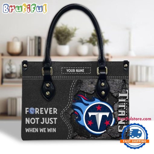 NFL Tennessee Titans Custom Name Gift For Fans Leather Hand Bag