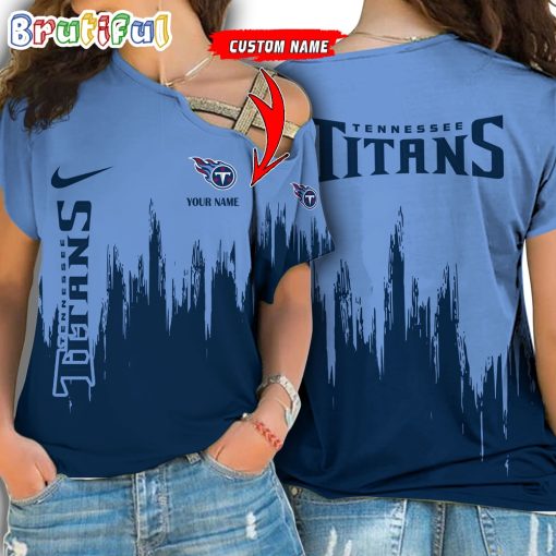 NFL Tennessee Titans Custom Name Limited Edition One Shoulder T-Shirt