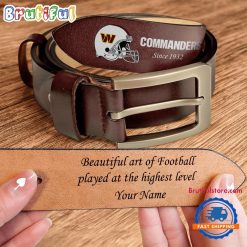 NFL Washington Commanders Custom Name Leather Belt