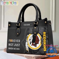 NFL Washington Redskin Custom Name Gift For Fans Leather Hand Bag