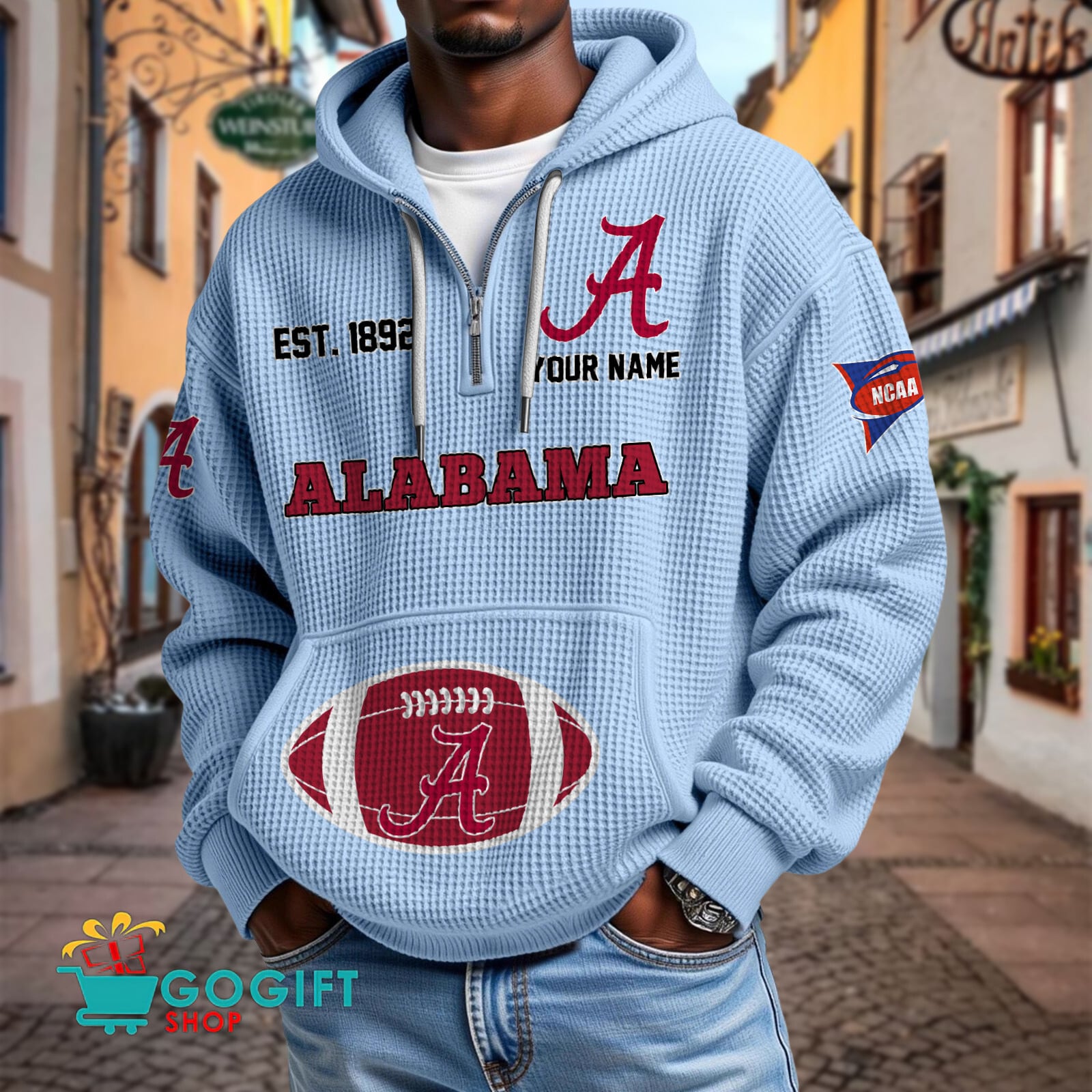 Alabama Crimson Tide – Waffle Hoodie Special Edition with Custom Name Alabama Crimson Tide – Waffle Hoodie Special Edition with Custom Name