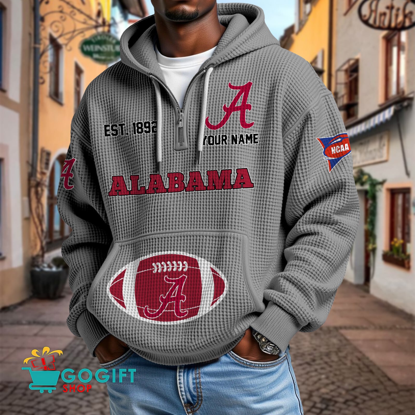 Alabama Crimson Tide – Waffle Hoodie Special Edition with Custom Name Alabama Crimson Tide – Waffle Hoodie Special Edition with Custom Name