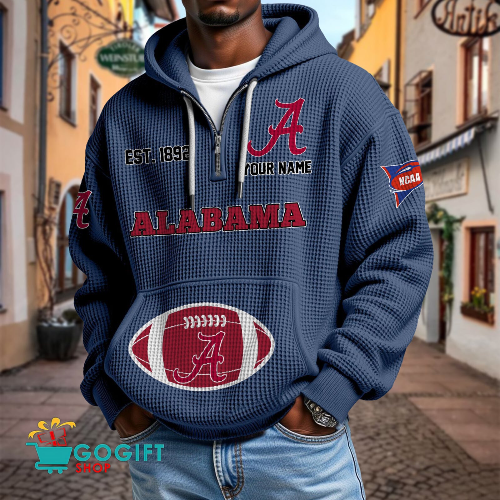Alabama Crimson Tide – Waffle Hoodie Special Edition with Custom Name Alabama Crimson Tide – Waffle Hoodie Special Edition with Custom Name