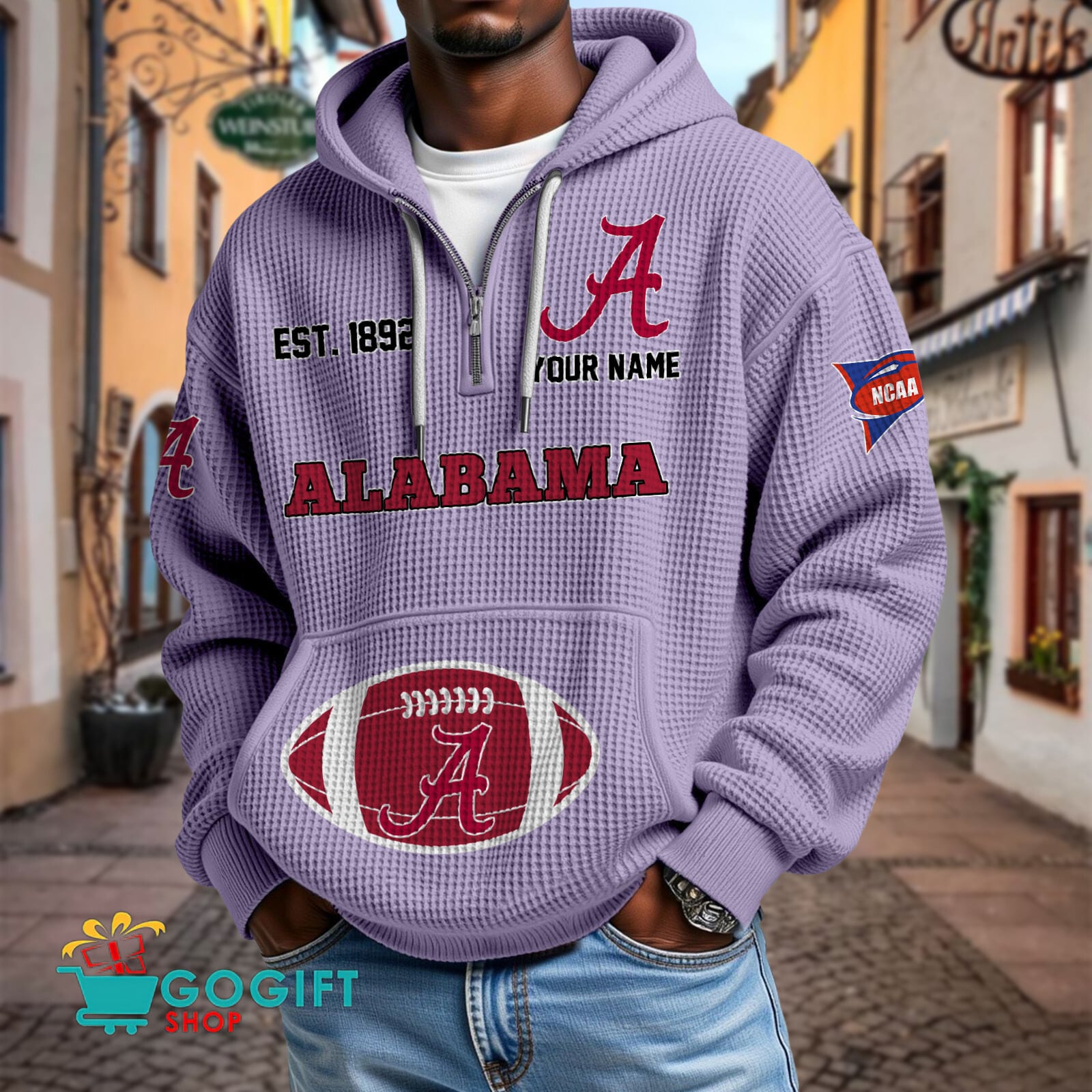 Alabama Crimson Tide – Waffle Hoodie Special Edition with Custom Name Alabama Crimson Tide – Waffle Hoodie Special Edition with Custom Name