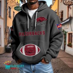 Arkansas Razorbacks – Waffle Hoodie Special Edition with Custom Name