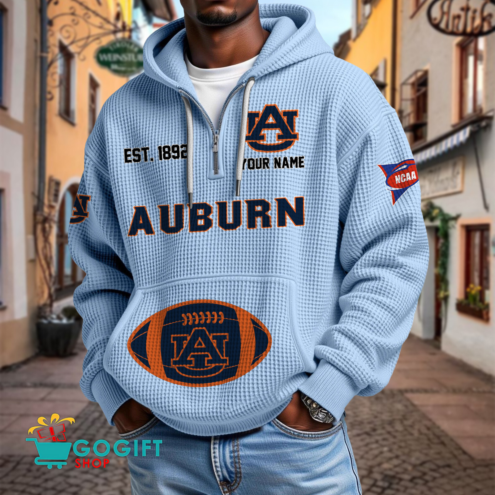 Auburn Tigers – Waffle Hoodie Special Edition with Custom Name Auburn Tigers – Waffle Hoodie Special Edition with Custom Name