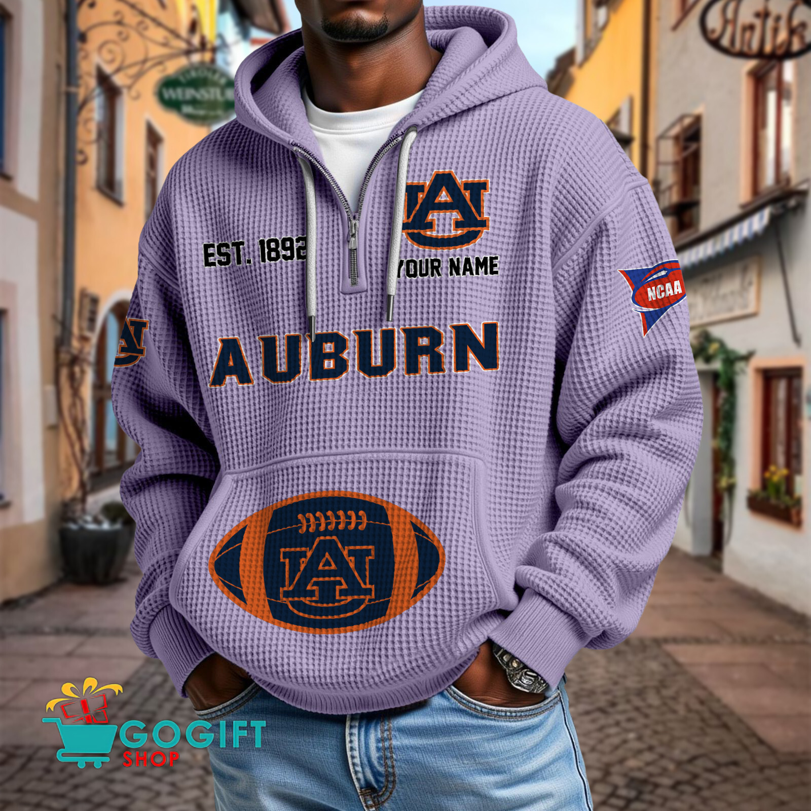 Auburn Tigers – Waffle Hoodie Special Edition with Custom Name Auburn Tigers – Waffle Hoodie Special Edition with Custom Name