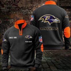 Baltimore Ravens – Quarter-Zip Sweatshirt Limited Edition with Custom Name