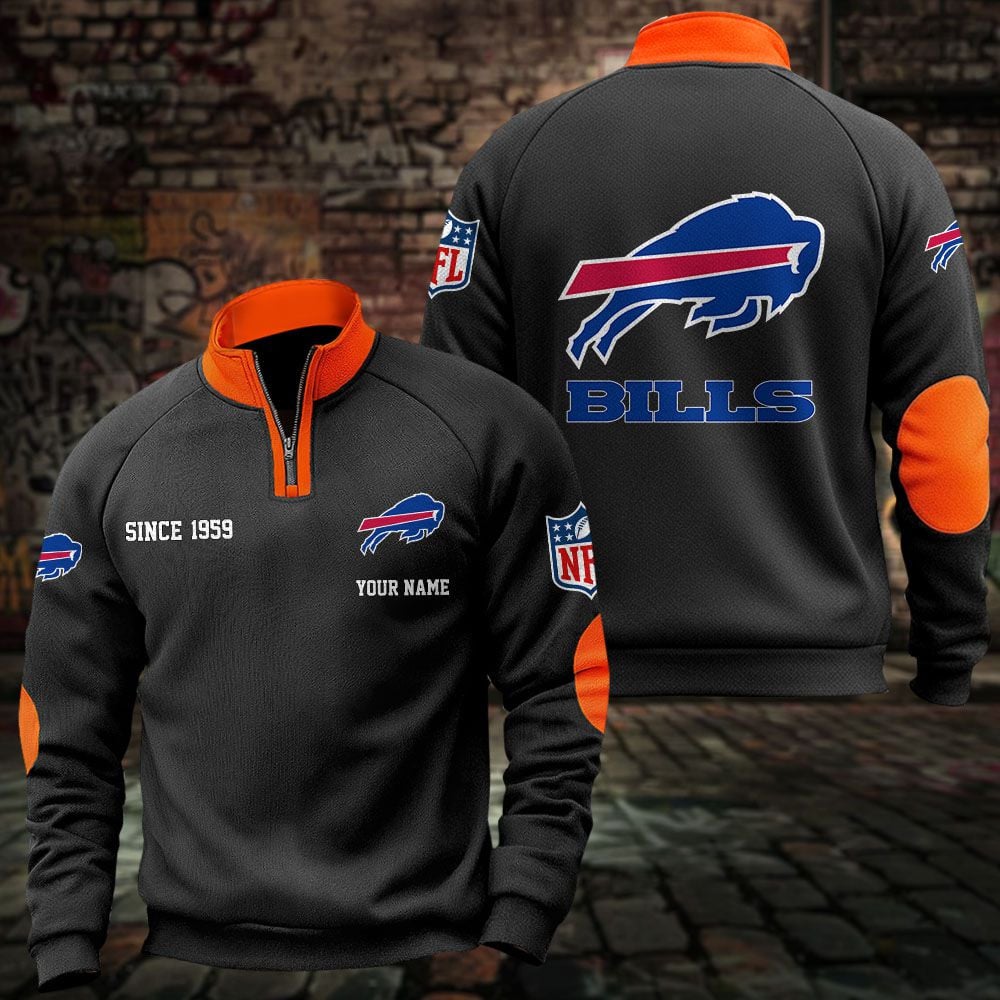 Buffalo Bills – Quarter-Zip Sweatshirt Limited Edition with Custom Name Buffalo Bills – Quarter-Zip Sweatshirt Limited Edition with Custom Name