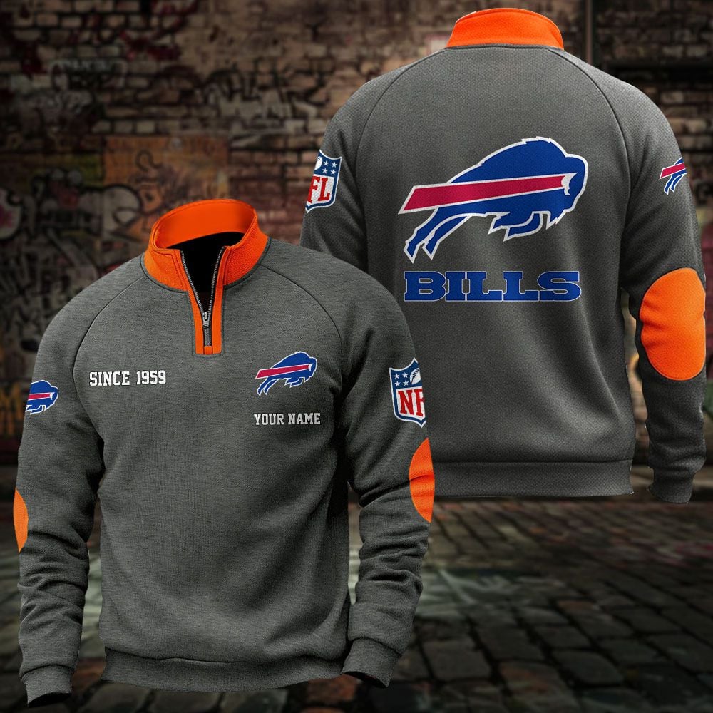 Buffalo Bills – Quarter-Zip Sweatshirt Limited Edition with Custom Name Buffalo Bills – Quarter-Zip Sweatshirt Limited Edition with Custom Name
