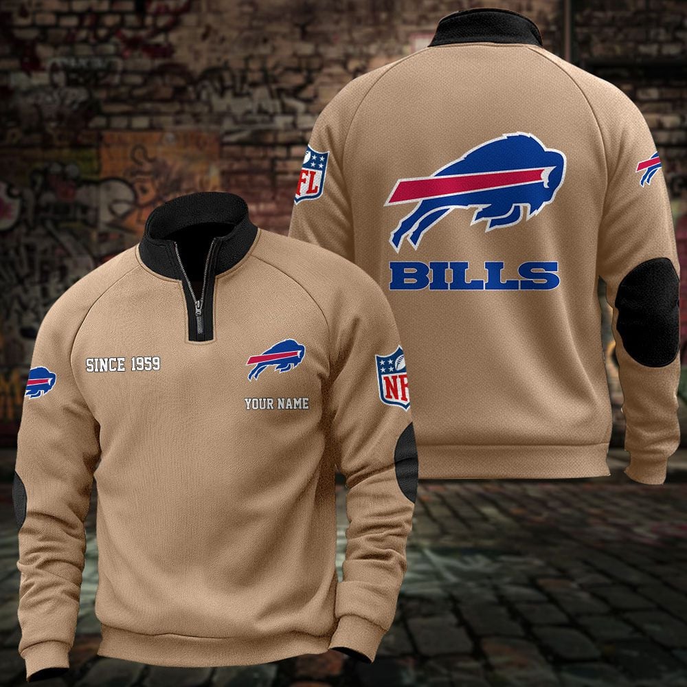 Buffalo Bills – Quarter-Zip Sweatshirt Limited Edition with Custom Name Buffalo Bills – Quarter-Zip Sweatshirt Limited Edition with Custom Name