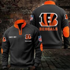 Cincinnati Bengals – Quarter-Zip Sweatshirt Limited Edition with Custom Name