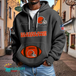 Cleveland Browns – Waffle Hoodie Limited Edition with Custom Name