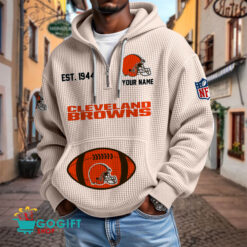 Cleveland Browns – Waffle Hoodie Limited Edition with Custom Name