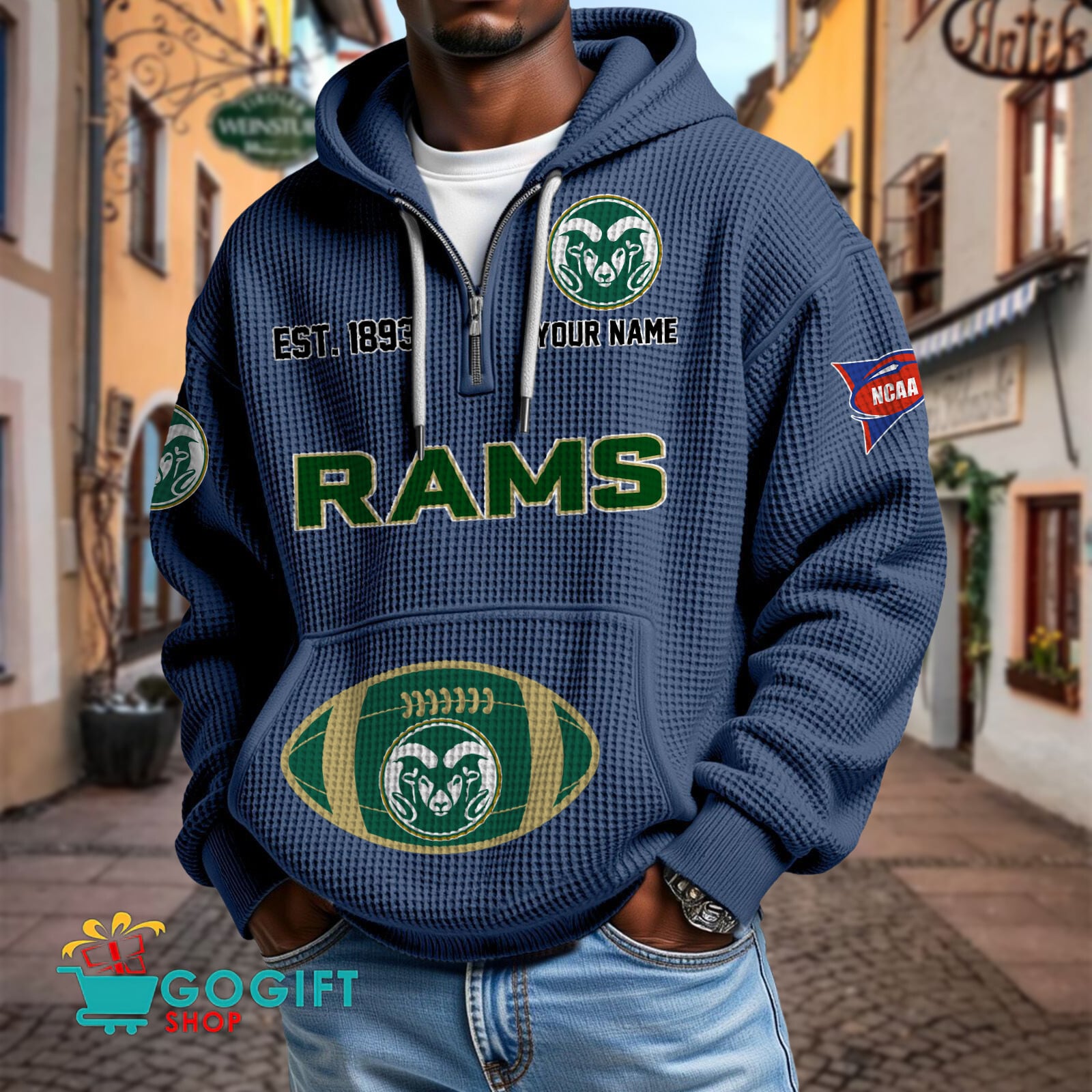 Colorado State Rams – Waffle Hoodie Special Edition with Custom Name Colorado State Rams – Waffle Hoodie Special Edition with Custom Name