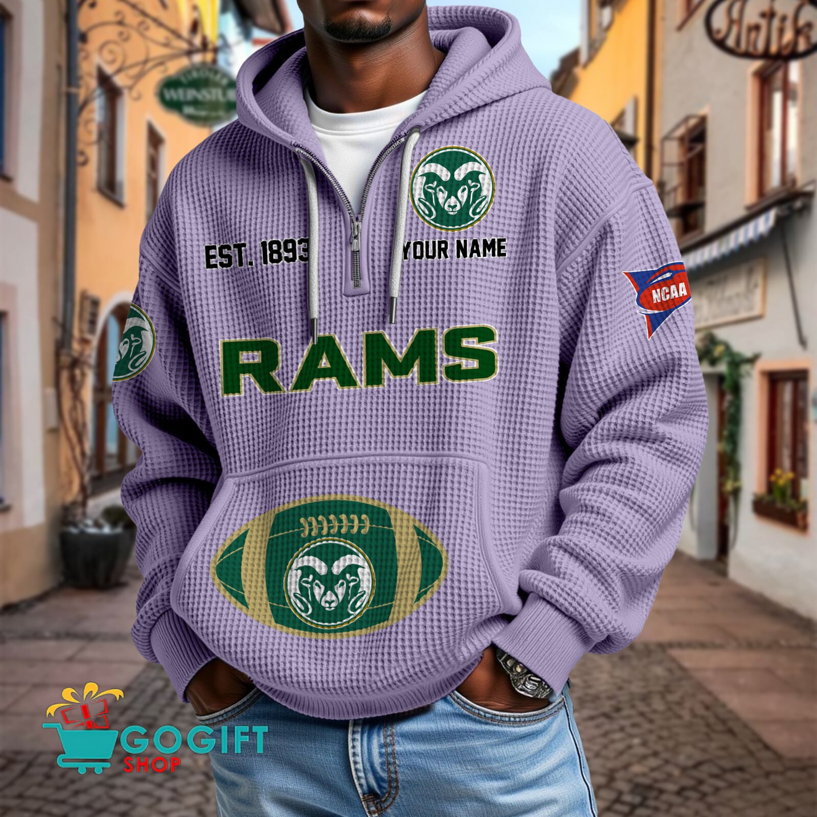 Colorado State Rams – Waffle Hoodie Special Edition with Custom Name Colorado State Rams – Waffle Hoodie Special Edition with Custom Name