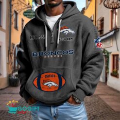 Denver Broncos – Waffle Hoodie Limited Edition with Custom Name