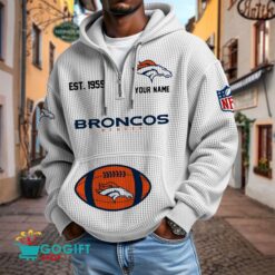 Denver Broncos – Waffle Hoodie Limited Edition with Custom Name