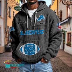Detroit Lions – Waffle Hoodie Limited Edition with Custom Name