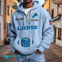 Detroit Lions – Waffle Hoodie Limited Edition with Custom Name