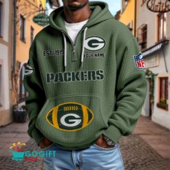 Green Bay Packers – Waffle Hoodie Limited Edition with Custom Name
