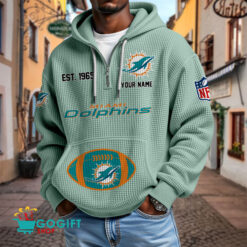 Miami Dolphins – Waffle Hoodie Limited Edition with Custom Name