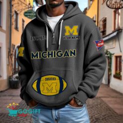Michigan Wolverines – Waffle Hoodie Special Edition with Custom Name