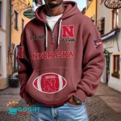 Nebraska Cornhuskers – Waffle Hoodie Special Edition with Custom Name