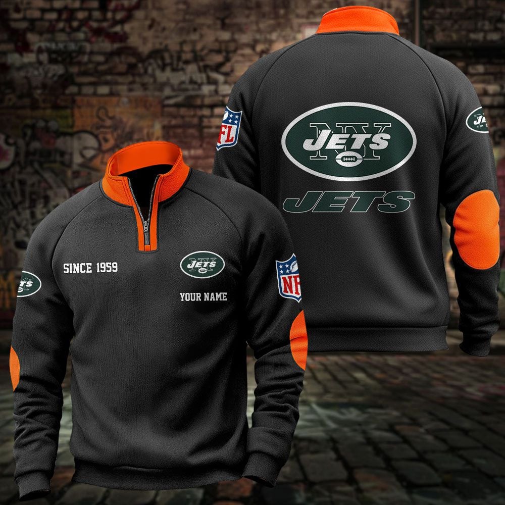 New York Jets – Quarter-Zip Sweatshirt Limited Edition with Custom Name New York Jets – Quarter-Zip Sweatshirt Limited Edition with Custom Name