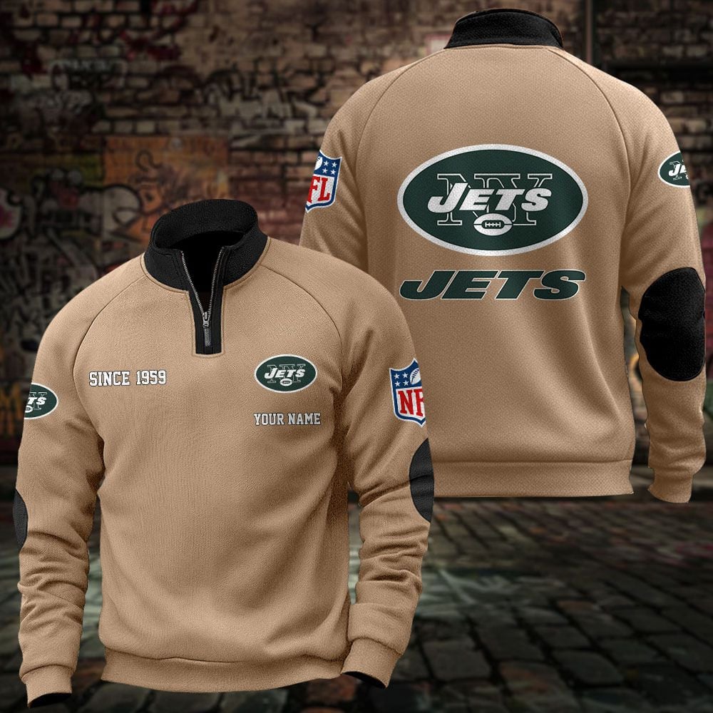 New York Jets – Quarter-Zip Sweatshirt Limited Edition with Custom Name New York Jets – Quarter-Zip Sweatshirt Limited Edition with Custom Name