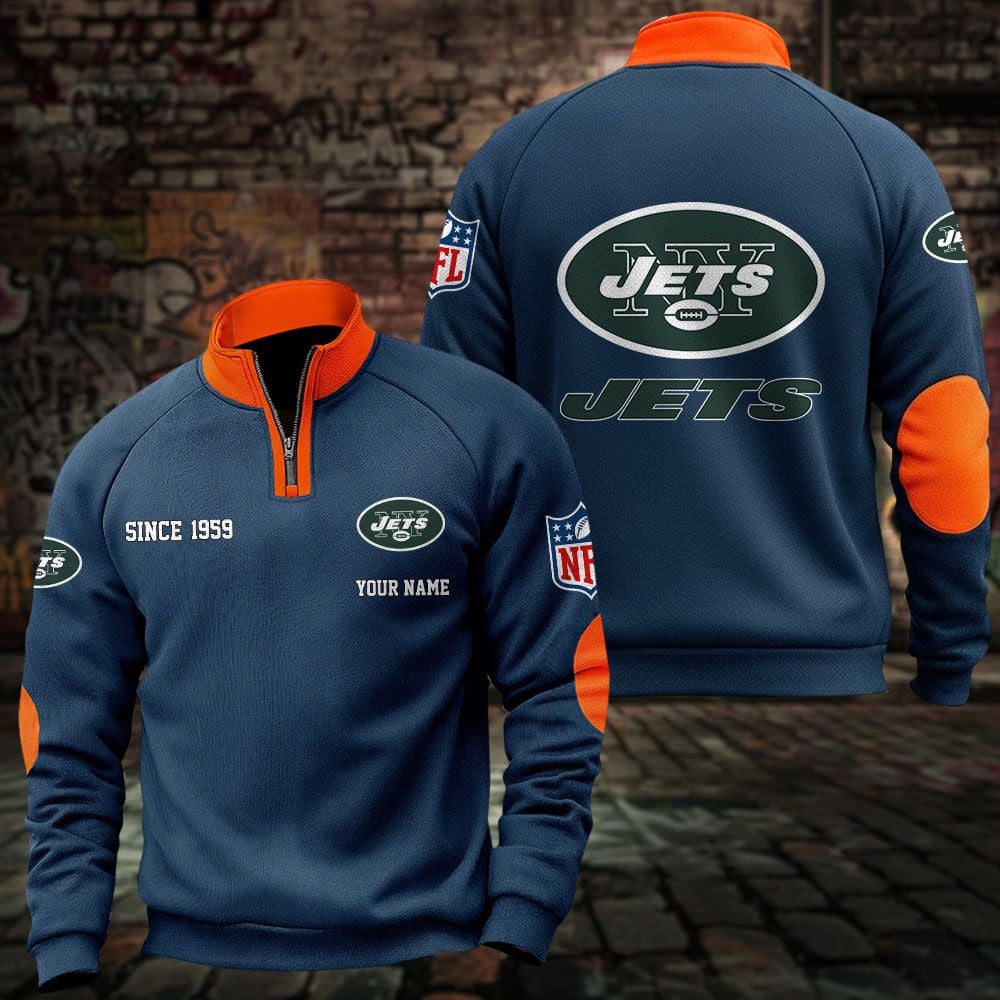 New York Jets – Quarter-Zip Sweatshirt Limited Edition with Custom Name New York Jets – Quarter-Zip Sweatshirt Limited Edition with Custom Name