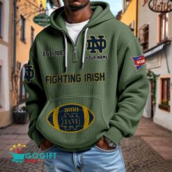 Notre Dame Fighting Irish – Waffle Hoodie Special Edition with Custom Name