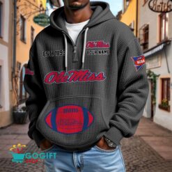 Ole Miss Rebels – Waffle Hoodie Special Edition with Custom Name