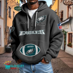 Philadelphia Eagles – Waffle Hoodie Limited Edition with Custom Name