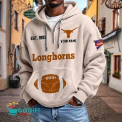 Texas Longhorns – Waffle Hoodie Special Edition with Custom Name