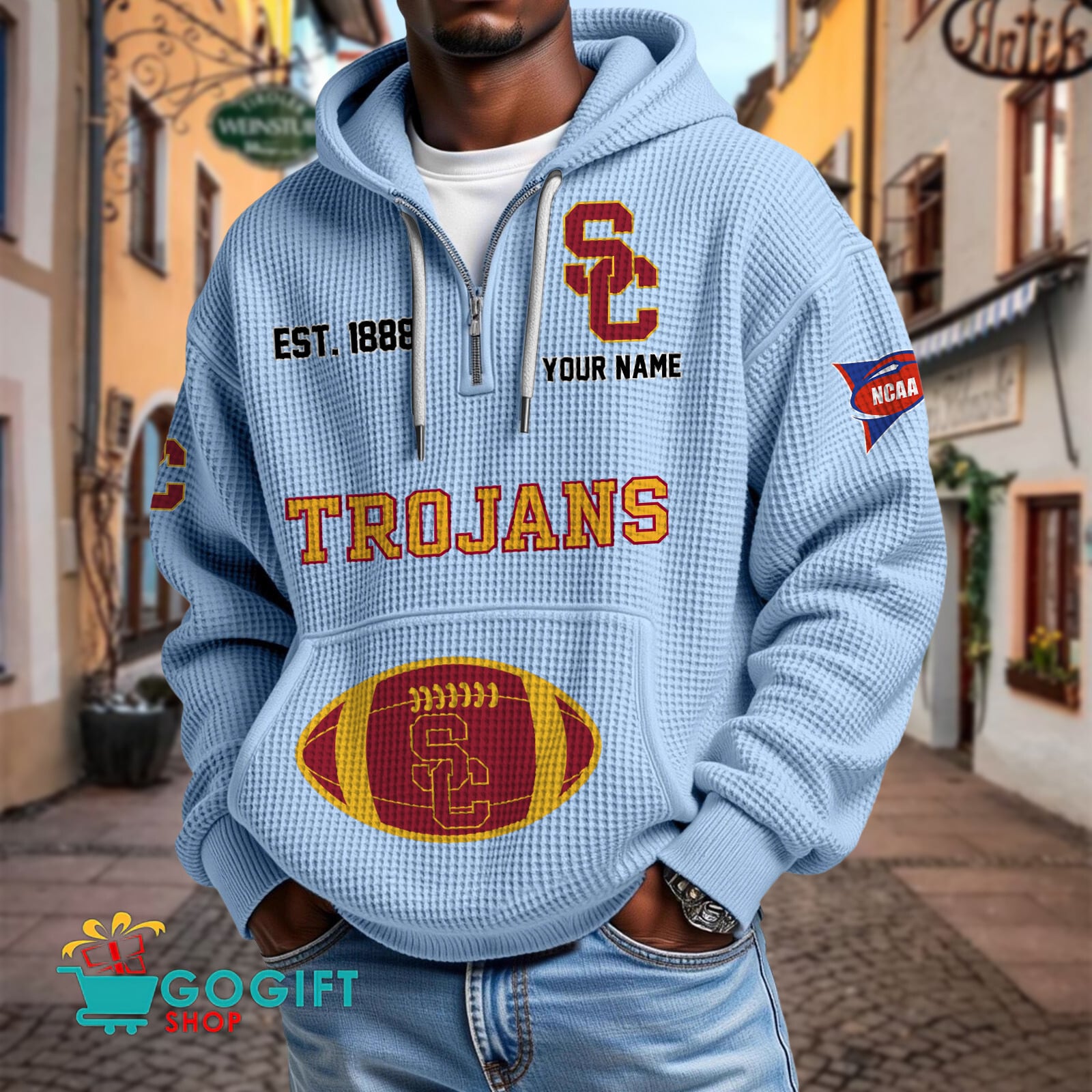 USC Trojans – Waffle Hoodie Special Edition with Custom Name USC Trojans – Waffle Hoodie Special Edition with Custom Name