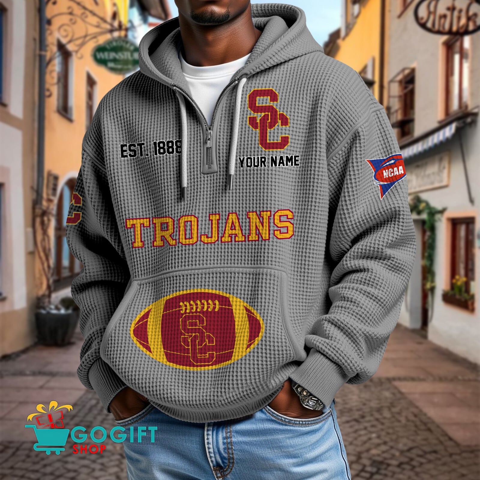 USC Trojans – Waffle Hoodie Special Edition with Custom Name USC Trojans – Waffle Hoodie Special Edition with Custom Name