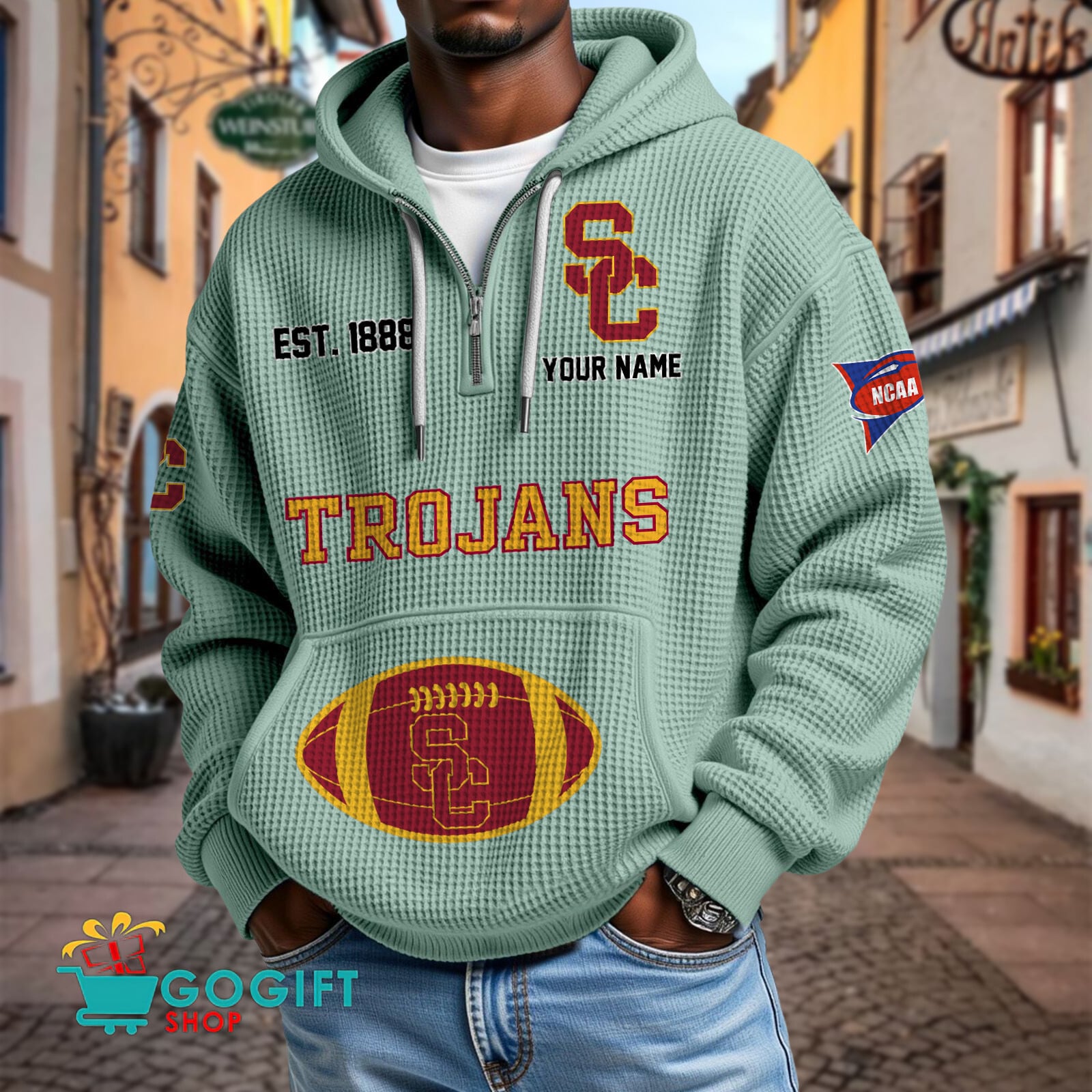 USC Trojans – Waffle Hoodie Special Edition with Custom Name USC Trojans – Waffle Hoodie Special Edition with Custom Name