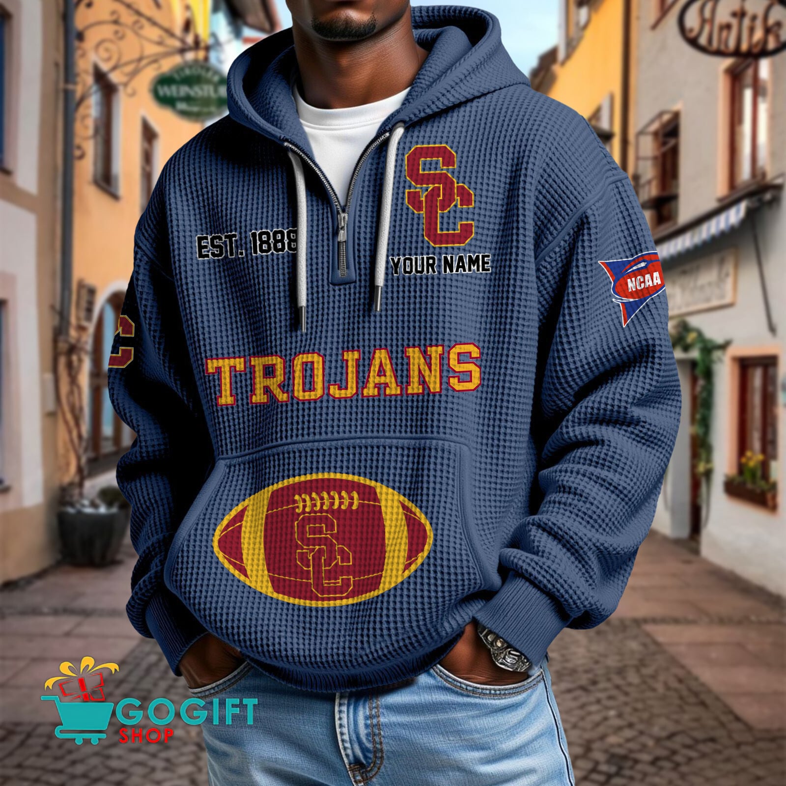 USC Trojans – Waffle Hoodie Special Edition with Custom Name USC Trojans – Waffle Hoodie Special Edition with Custom Name