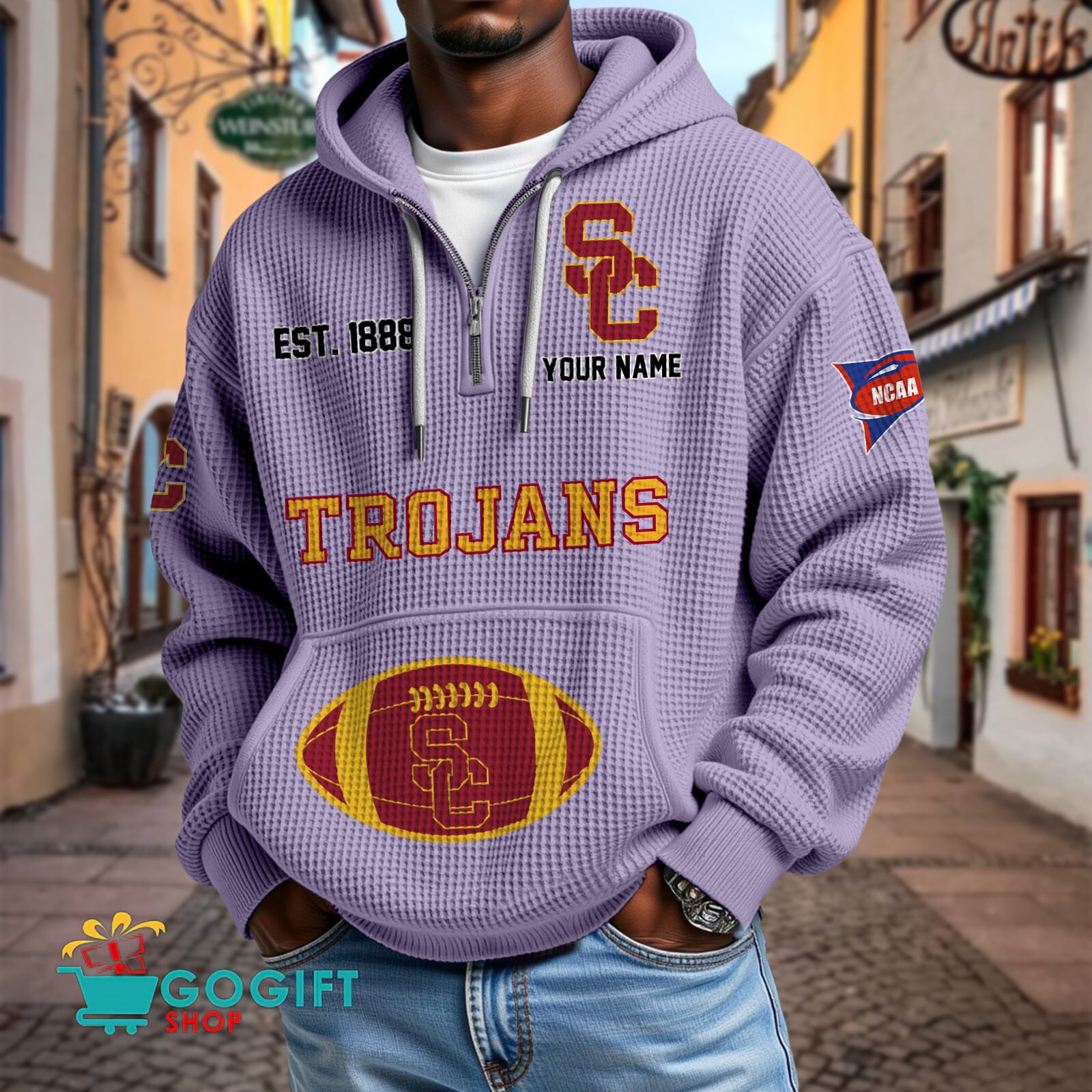 USC Trojans – Waffle Hoodie Special Edition with Custom Name USC Trojans – Waffle Hoodie Special Edition with Custom Name