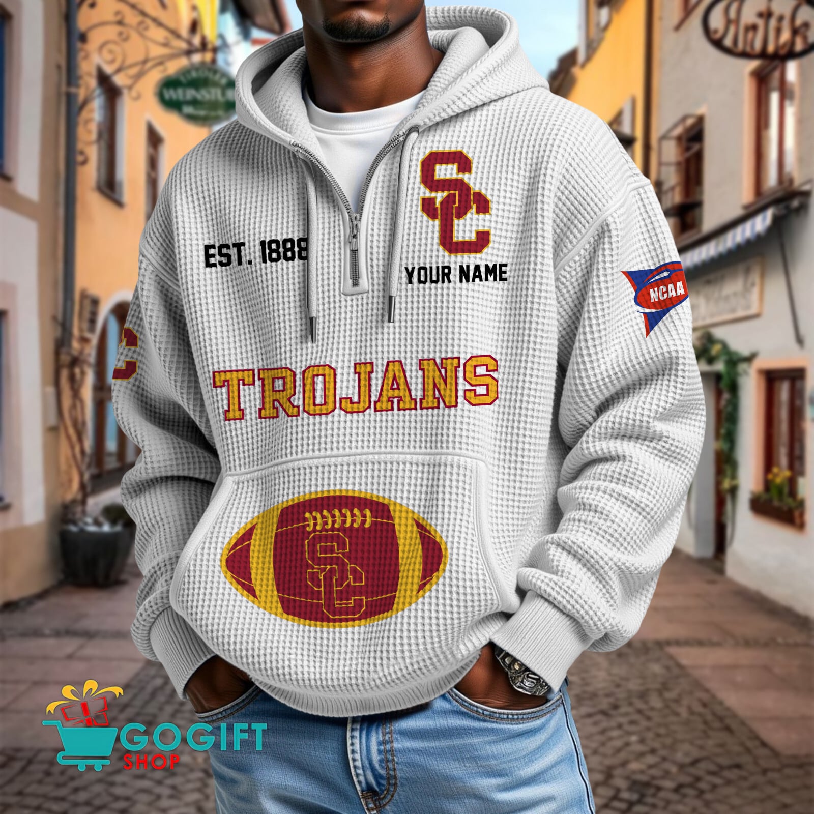 USC Trojans – Waffle Hoodie Special Edition with Custom Name USC Trojans – Waffle Hoodie Special Edition with Custom Name