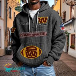 Washington Commanders – Waffle Hoodie Limited Edition with Custom Name